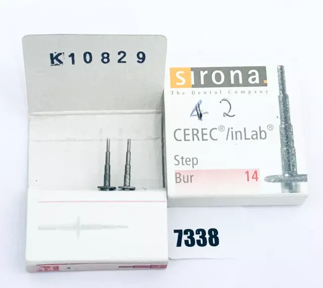 2X Sirona Cerec Inlab Step Fresa 14 Diamante Amoladora 60 89 028 Nuevo / Ovp