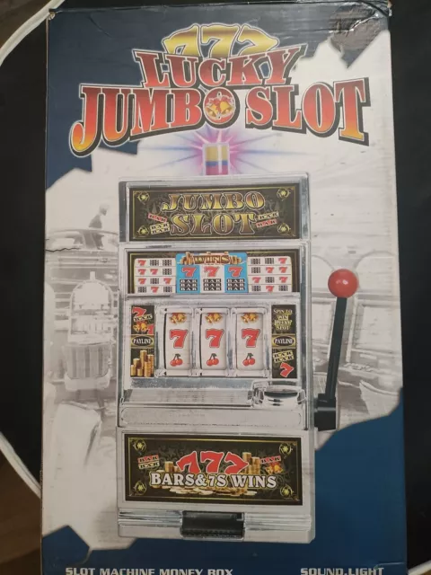 Lucky Sevens Jumbo Slot Machine Bank Replica  Casino save Money Large Jackpot