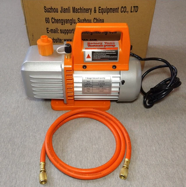 4.5 CFM 1 Stage Rotary Vane Vacuum Pump 110V 1/3HP ~ TS