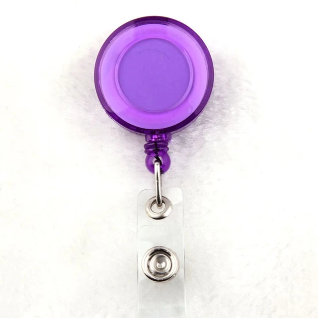 LANYARD NAME TAG Key Card Holder Belt Clip Retractable Transparent