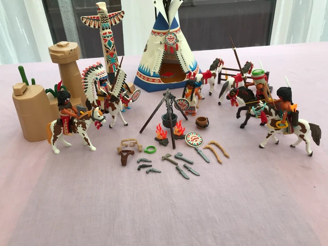 PLAYMOBIL GRAN CAMPAMENTO Indio 6 Indios 6 Caballos PRECIO
