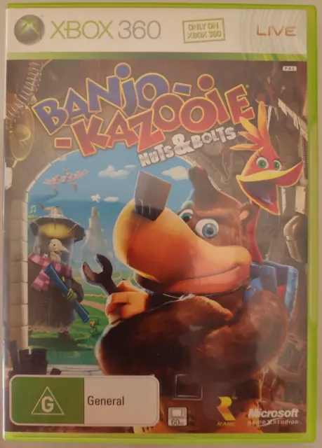 Banjo-Kazooie: Nuts & Bolts (Xbox 360, 2008) Complete With Manual and  Foldout