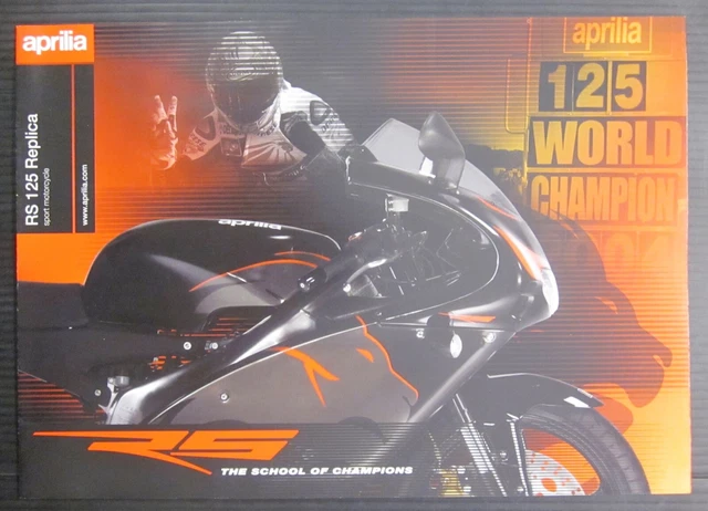 Aprilia RS 125 Replica terza serie brochure originale italiano catalogo depliant