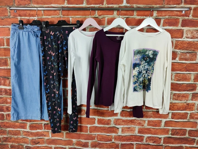 Pacchetto Pantaloni Ragazze Età 12-13 Anni Gap M&S Next H&M Leggings T-Shirt 158Cm