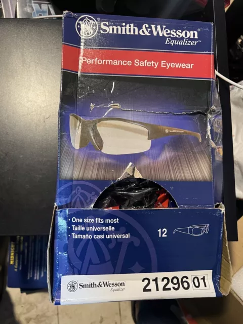 Smith and Wesson Equalizer Safety Glasses 21296 12 Pack. Gunmetal Frame