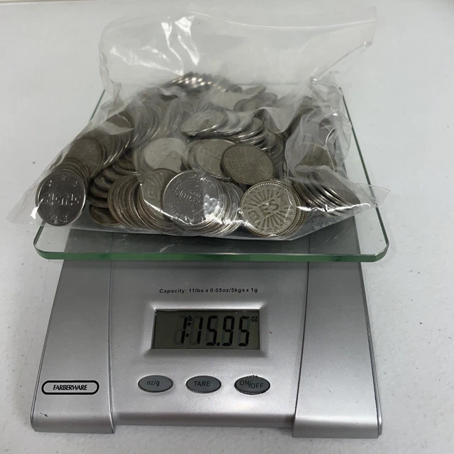 Pachislo Japanese Slot Machine Tokens Daiwa Pachinko Mixed Coin Lot Two Pounds
