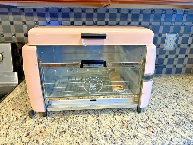 Dormeyer 1950s Broil-Well Oven Rotisserie Broiler Pink NOS ? Movie Prop Parts