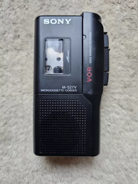 Sony Pressman M-527V Microcassette Recorder VOR Black Handheld Hardly Used