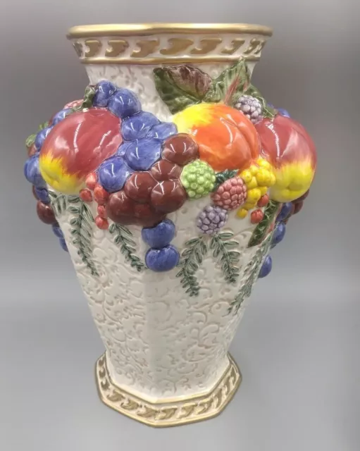 Fitz & Floyd Venezia Harvest Vase  10.25" Retired 3