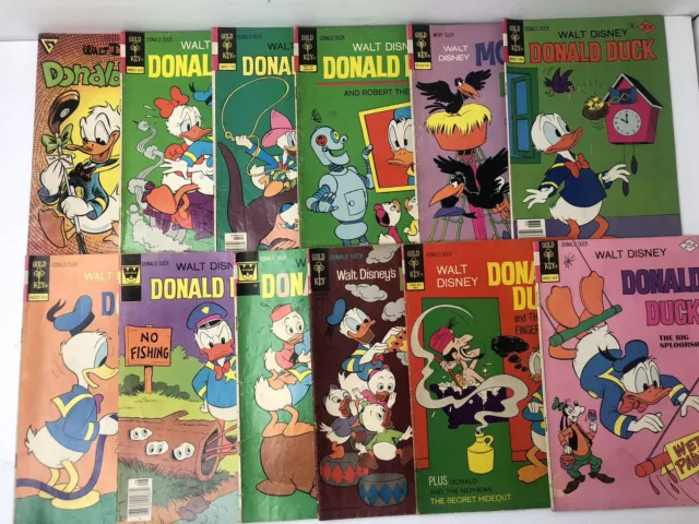 Lot of 12 Donald Duck Walt Disney Comics Whitman/Gold Key/Gladstone 1960s-1980s