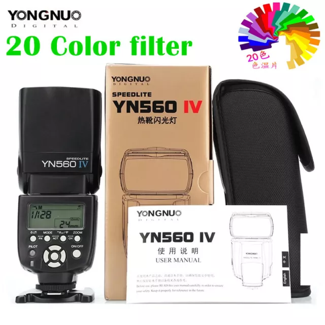 Flash Speedlite Yongnuo YN560 IV YN560IV para cámara Nikon Pentax Olympus Canon