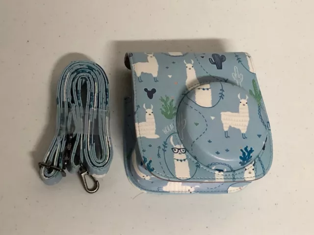 Shopee FujiFilm Mini 8 9 Instant Camera Case Bag Llama Blue NEW Fuji Film