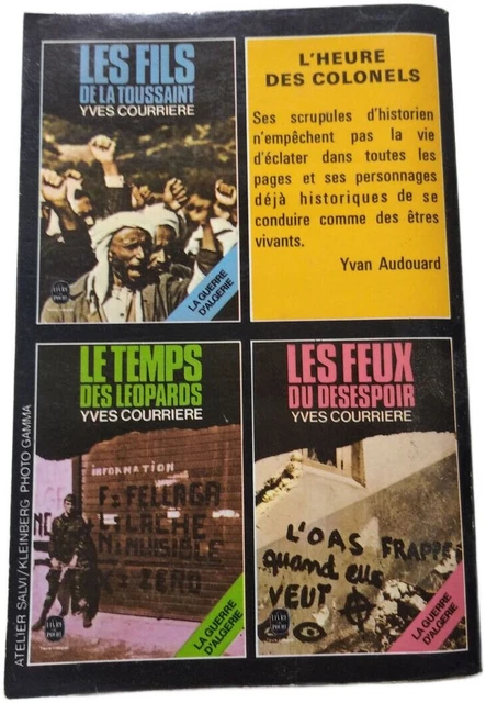 L'HEURE DES COLONELS | Yves Courrière | Le Livre de Poche | Très bon ...