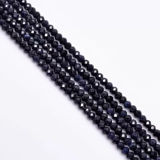 Natural Sapphire Gemstone Rondelle Faceted Beads 3X3 mm Strand 13" AB-286