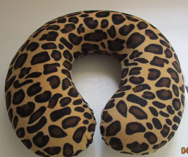 Life is Soft Memory Foam Travel Pillow Animal Print Removable Cover Washable