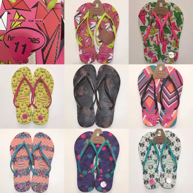 HAVAIANAS Printed Rubber Flip-Flops for Women size US 11/12 (EUR 43/44) &  9/10