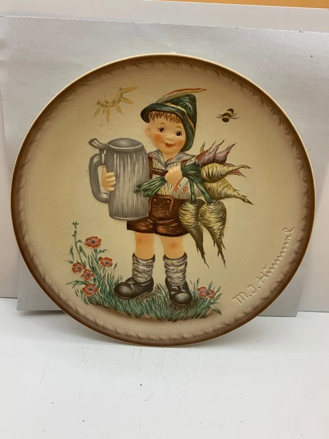 Hummel Figura Plato Placa de Pared 18 CM Ø. Estado Perfecto