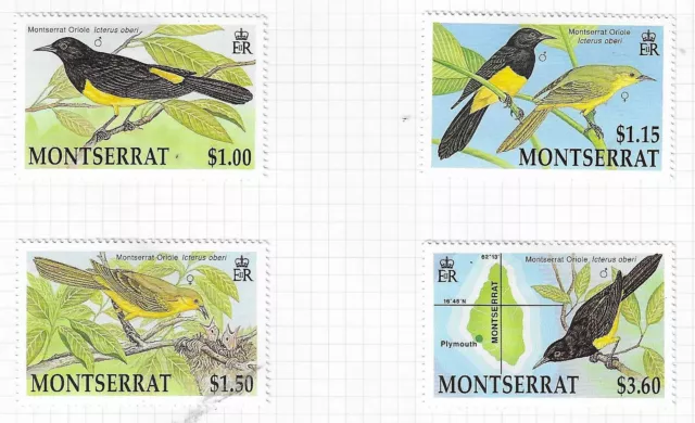 Montserrat 1993 BIRDS  set of 4 MINT hinged