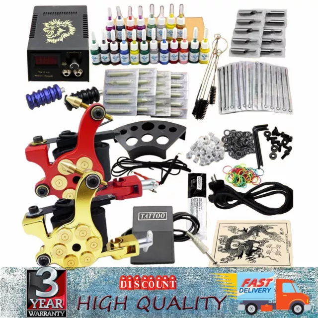 Kit completo tatuaggi per principianti alimentatore mitragliatrici 50 aghi kit tatuaggio