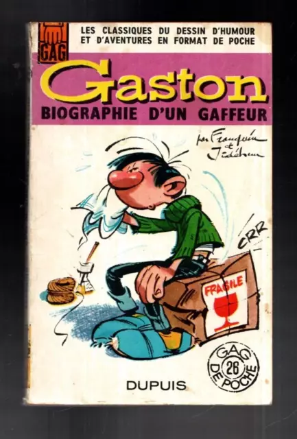 FRANQUIN. Gaston, biographie d'un gaffeur - Gag de poche n° 26. DUPUIS.