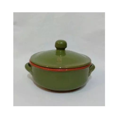 TEGAME IN TERRACOTTA COLORE VERDE DIAMETRO 16.cm PENTOLA CASSERUOLA DA  CUCINA!!