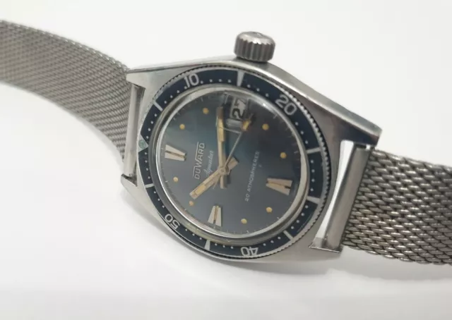 Vintage Watch Automatic Duward Aquastar  Diver 1345