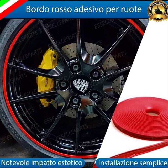 Profilo Adesivo Interno Per Fiat 500 Abarth, Colore Rosso, Quattroerre Made In Italy - copertina