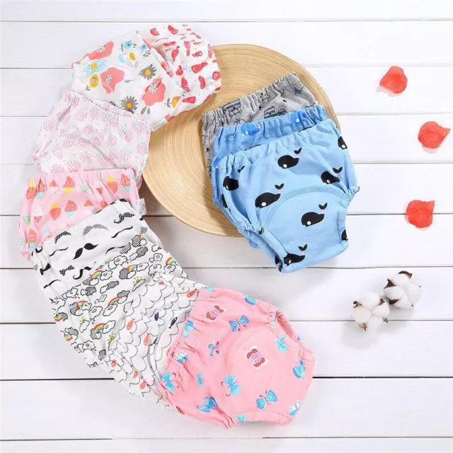 Cloth Diaper Baby Reusable Cotton Training Pants Washable Nappy Infant Underwear 3