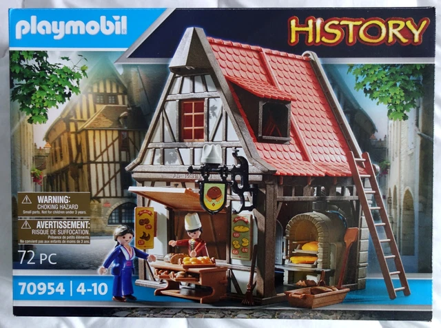 PLAYMOBIL - Lotto Medioevo: Mobile/Scaffale Boulangerie 3441 & Fattoria 3769 - Usato - Foto 4