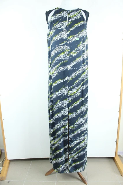 GUESS Nuovo con Etichetta Navy Con Decorazione Motivo Abito Lungo Taglia M