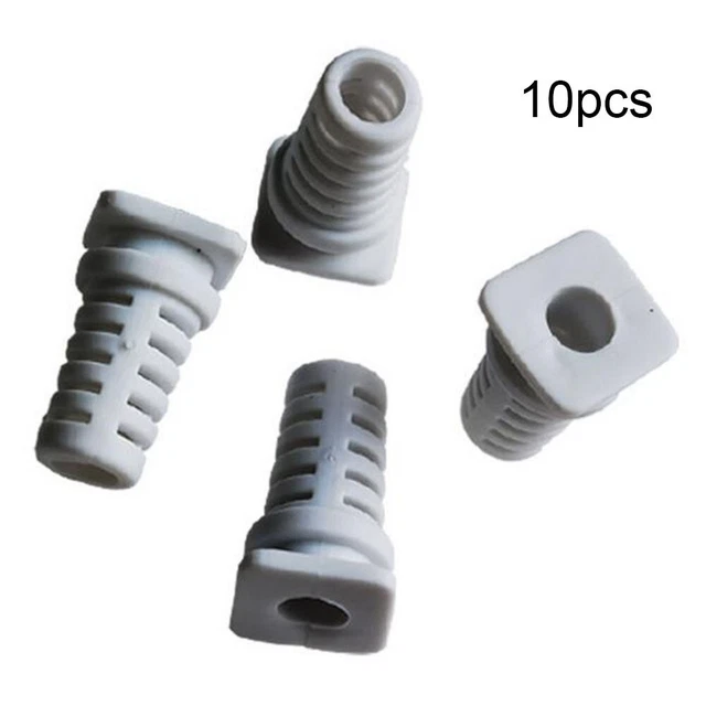 Cable Gland Connector with Rubber Sleeve for Strain Relief 10pcs Black/White