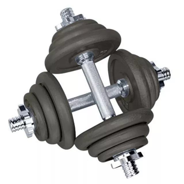 Adjustable Dumbbells 70KG Set Solid Cast Iron Dumbell Plates Weight Gym Strength