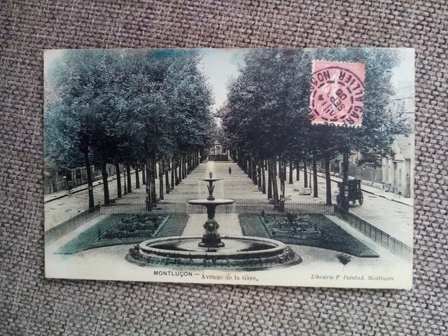 Cpa Montlucon Avenue De La Gare