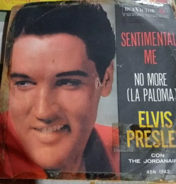 45 Giri  Vinile - Elvis Presley - Sentimental Me - disco anno 1962 - Raro