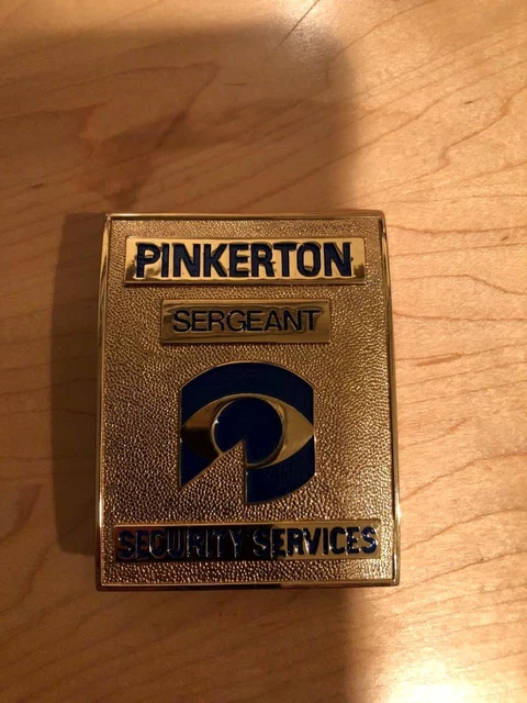 Vintage Pinkerton Security Services Sergeant Badge  # 1748