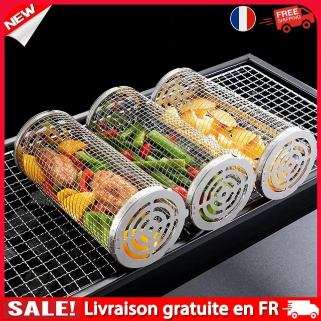BBQ Basket Grill Basket BBQ Rack for Meat Vegetable(S with hook and fork)