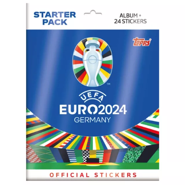 TOPPS EURO 2024 Sticker Collection Official Sticker Album Starter Pack £8.95 PicClick UK