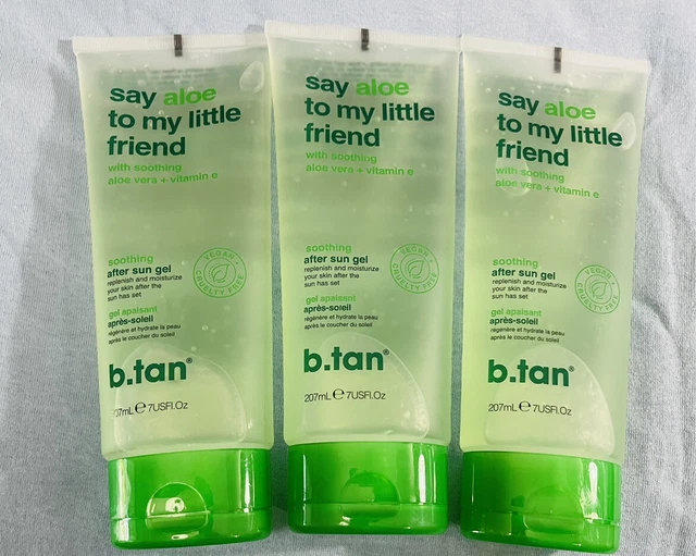 3- Nuevo gel calmante después del sol b.tan Say Aloe To My Little Friend 7 oz (Lote de 3)