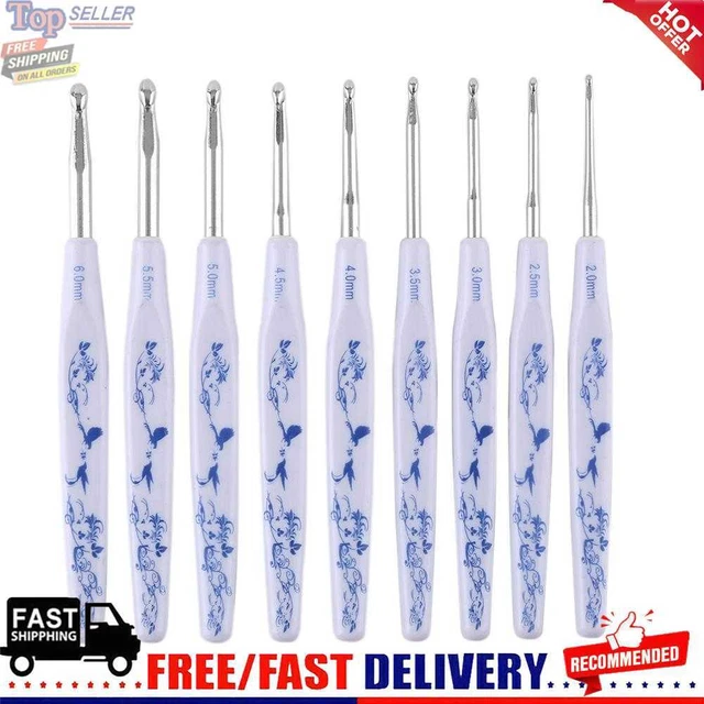 9pcs Blunt Needles Soft Handle 2-6mm Thread Crochet Handmade for Arthritic Hands