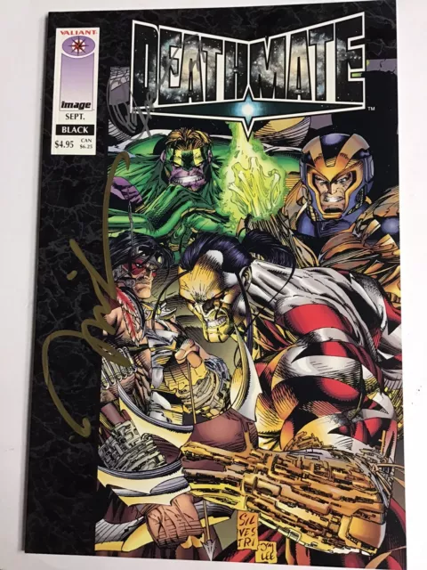 DEATHMATE BLACK (Valiant/Image 1993) SIGNED BY JIM LEE & GREG CAPULLO 9.2