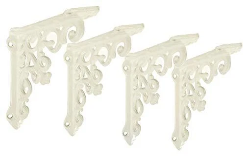 NACH Cast Iron Victorian Shelf Bracket Heavy Duty Shelf Brackets Antique Whit...
