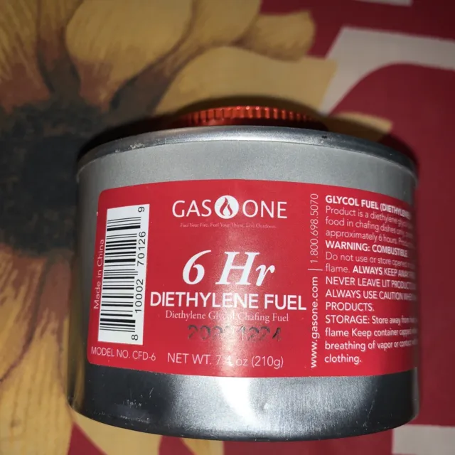 1 can of 6 Hour Cooking Fuel Wick Liquid Safe