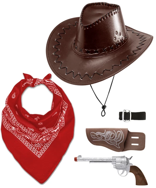 Cowboy Tash Black Self Adhesive Adult Costume Accessory