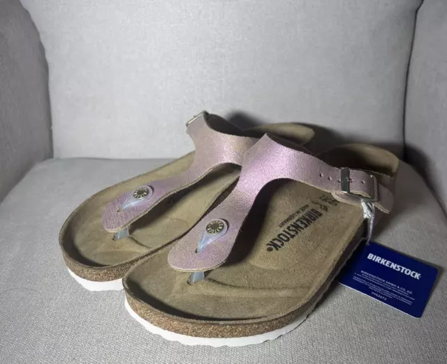 Gizeh suede leather online washed metallic rose gold