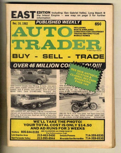 C9151 82.12.16 AUTO TRADER EAST EDITION (Used car sales information ...