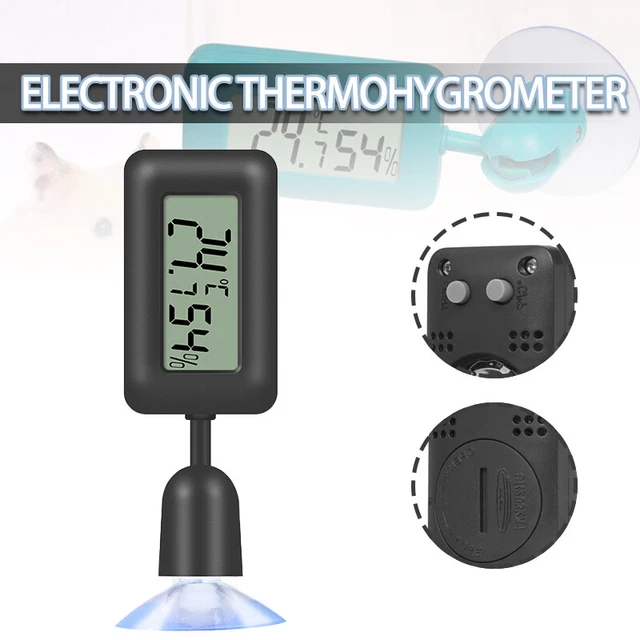 1X New Digital Rotatable Thermometer with Suction Cup for Pet Terrarium Reptile