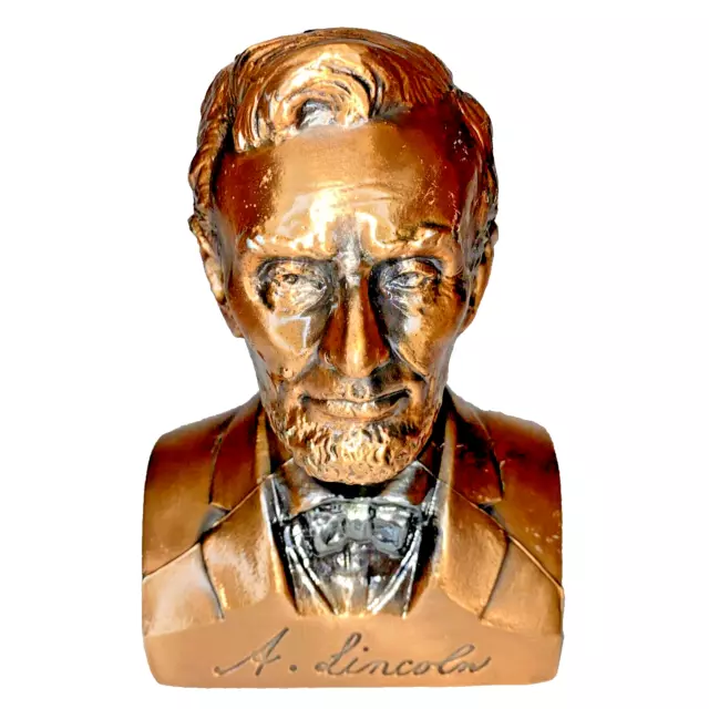 VTG Abraham Lincoln Banthrico Bank Diecast Copper Toned Lincoln Savings & Loan