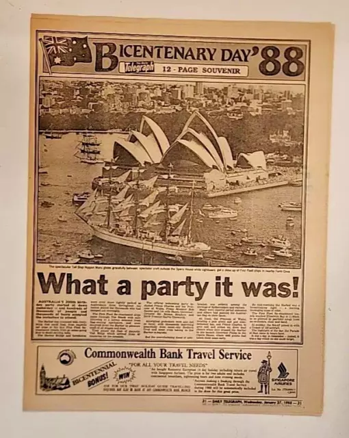 Daily Telegraph Australia Bicentenary 12- page Souvenir 12 January 1988