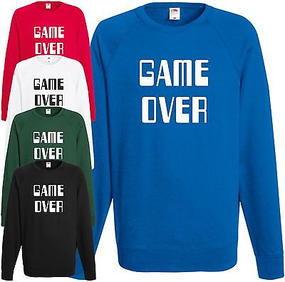 Game Over Sweatshirt Gaming Jumper Retro Cool Computer Console Gamer Xmas Gift