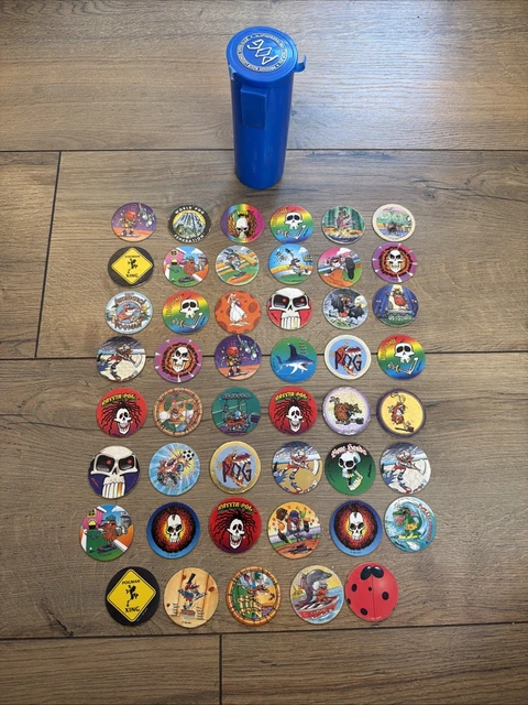 Lot Vintage De 44 Pogs – Ancienne Série N°2, Collection, Marque WPF, En Carton